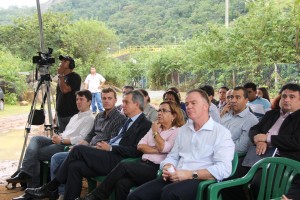 Presidente da Cesan, Neivaldo Bragato, e representantes da companhia estiveram presentes na abertura da Semana Estadual de Meio Ambiente 2013.